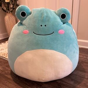 24inch Squishmallow Robert the Frog, small rip in seam on bottom shown in photo
